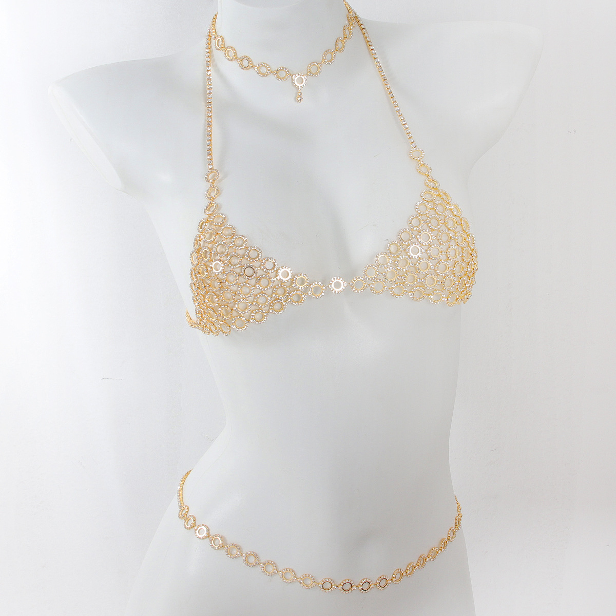 Body Jewelry Harness - Fashionable Circular Splicing Light Luxury Style