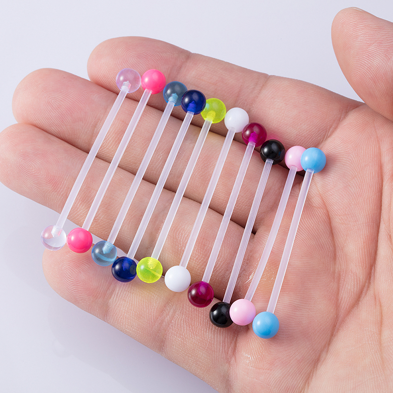 Body Jewelry Industrial - 10-50pcs Acrylic Cartilage Earrings Piercing Industrial