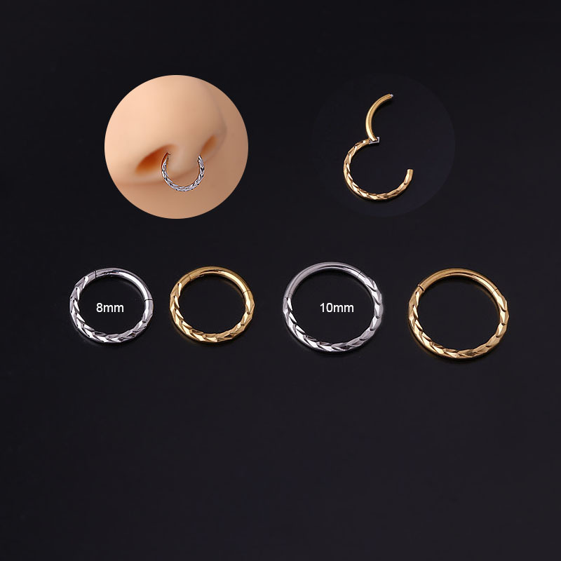 Body Jewelry Ear - 16G 8/10mm Nose Rings Silver/Gold Hypoallergenic