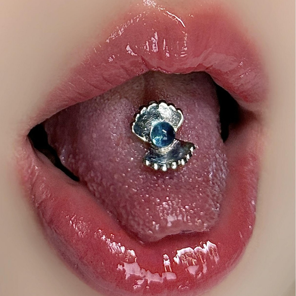 Body Jewelry Surgical Steel - 2026 Unique Shell Tongue Ring Surgical