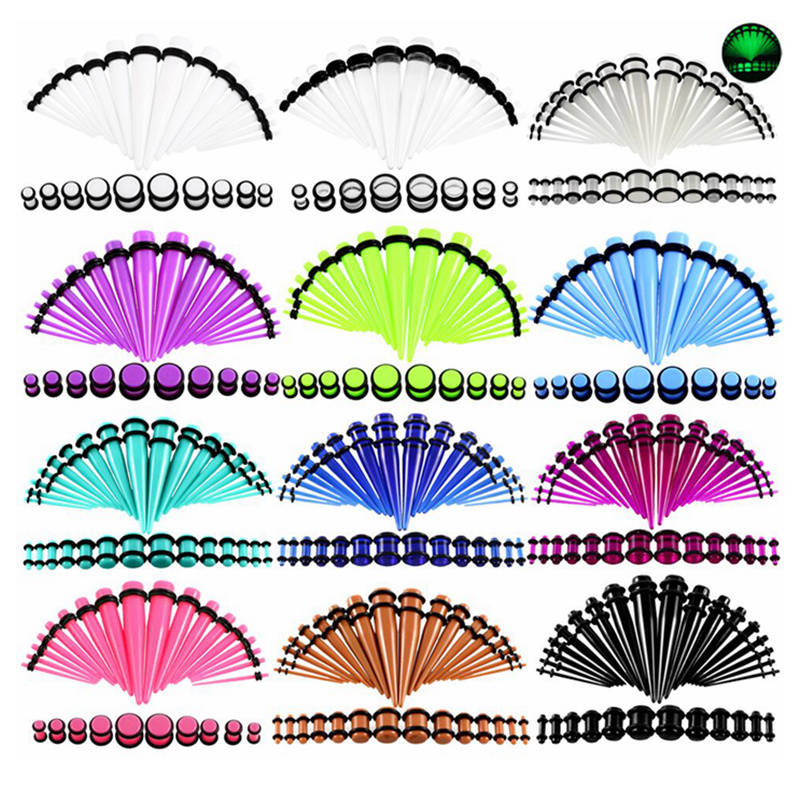 36Pcs/lot 1.6-10mm Full Size A - Body Jewelry Gauge Sizes のレビューと価格