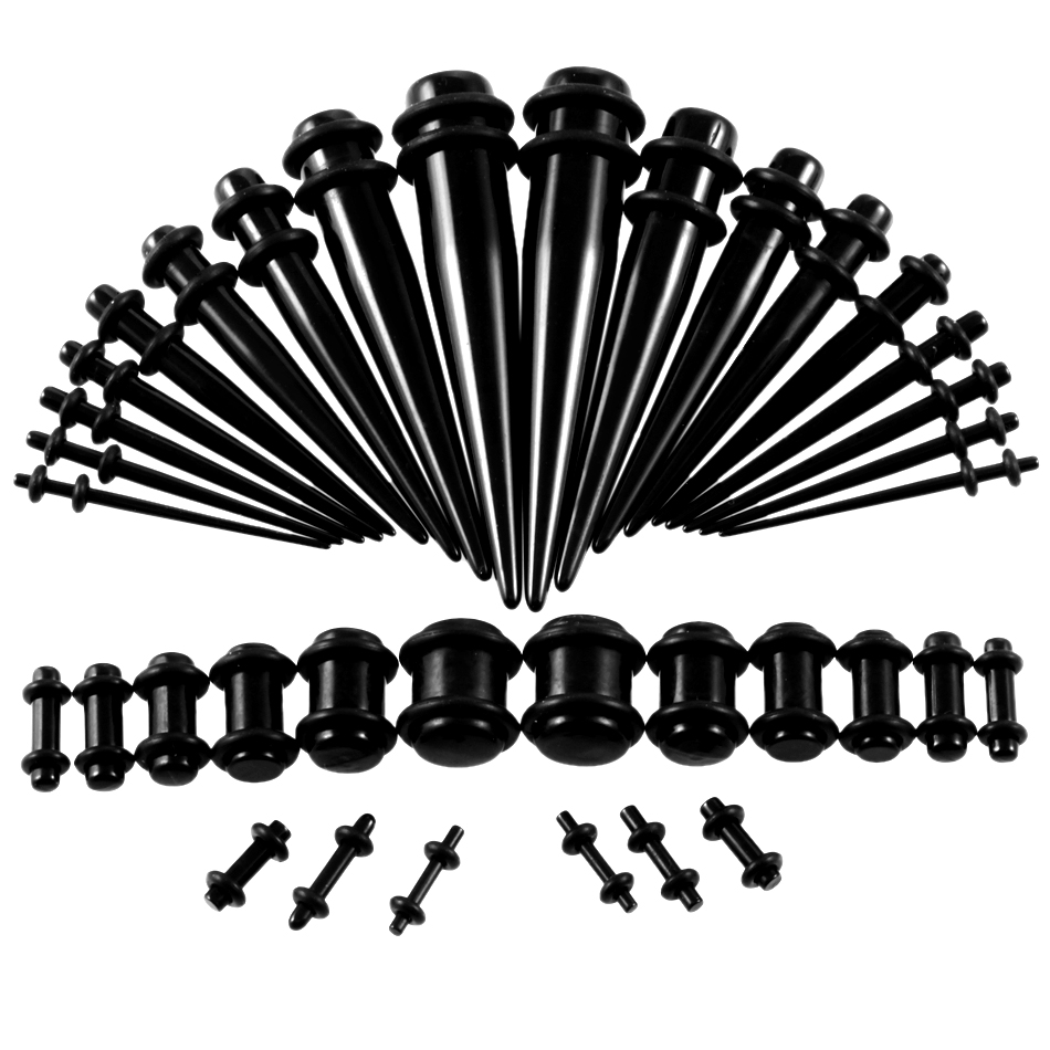 36Pcs/lot 1.6-10mm Full Size A - Body Jewelry Gauge Sizes のレビューと価格