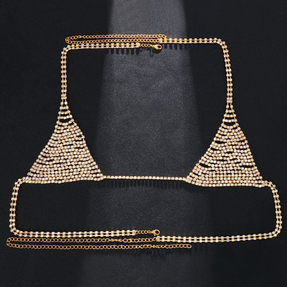 Fashionable Triangle Bikini Rh - Body Jewelry Harness のレビューと価格