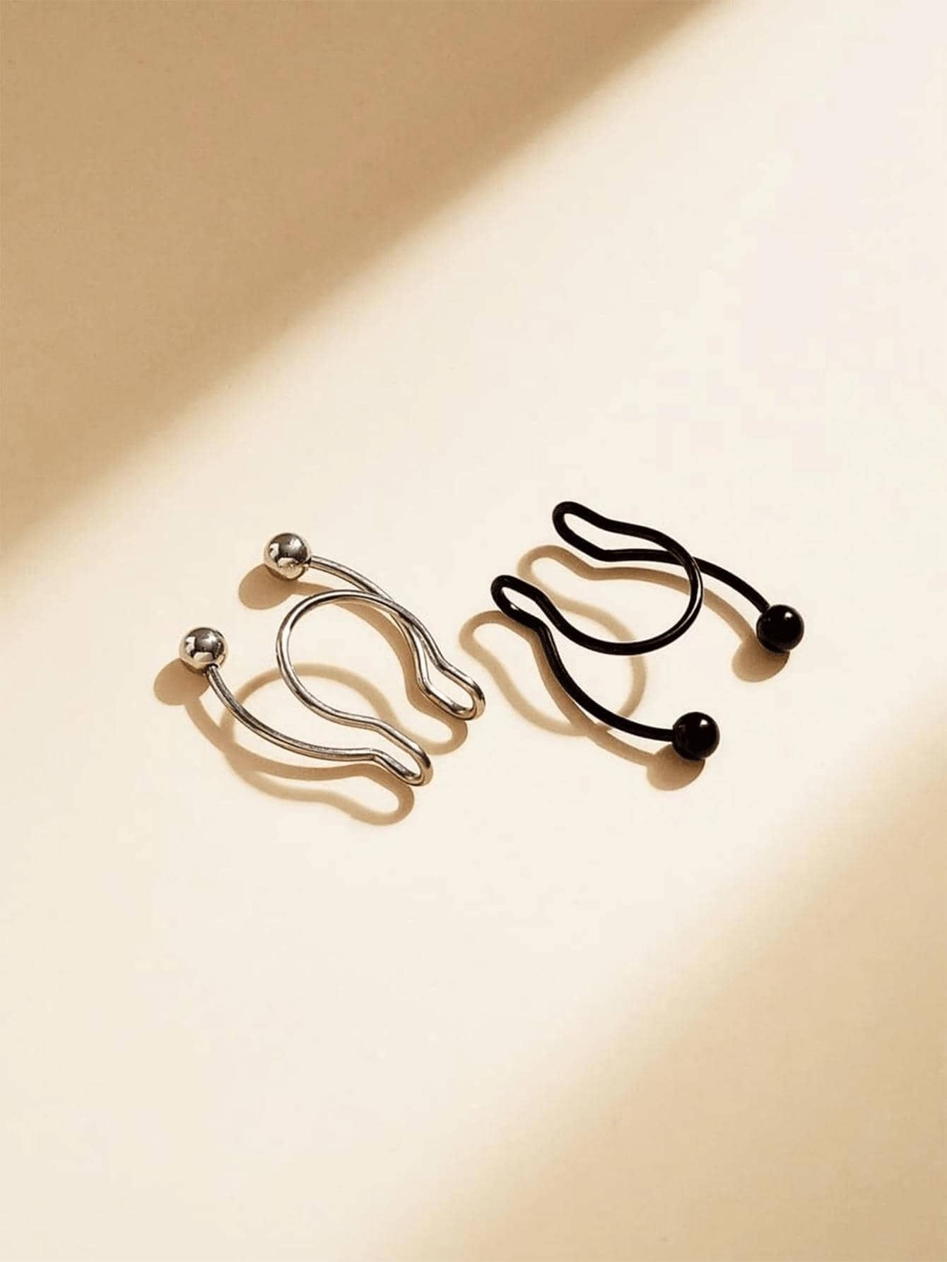 2pcs Stainless Steel Clip-On S - Body Jewelry Ear のレビューと価格