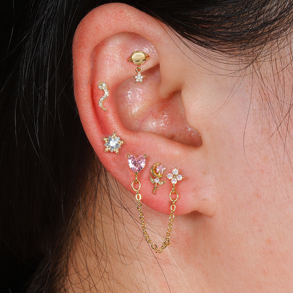 1pc Cartilage Ear Piercing Ear - Body Jewelry Surgical Steel のレビューと価格