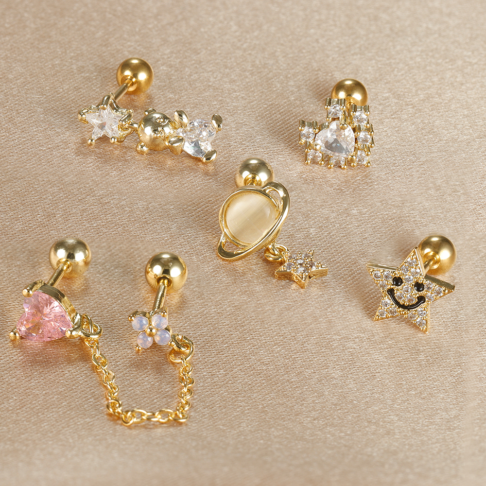 1pc Cartilage Ear Piercing Ear - Body Jewelry Surgical Steel のレビューと価格