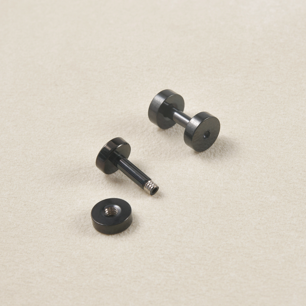 1Pair Stainless Steel Black Co - Body Jewelry Gauge Sizes のレビューと価格