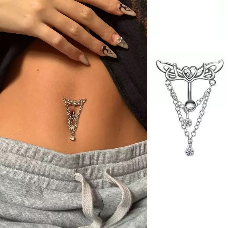 Love Wings Chain Pendant Navel - Body Jewelry Trend のレビューと価格