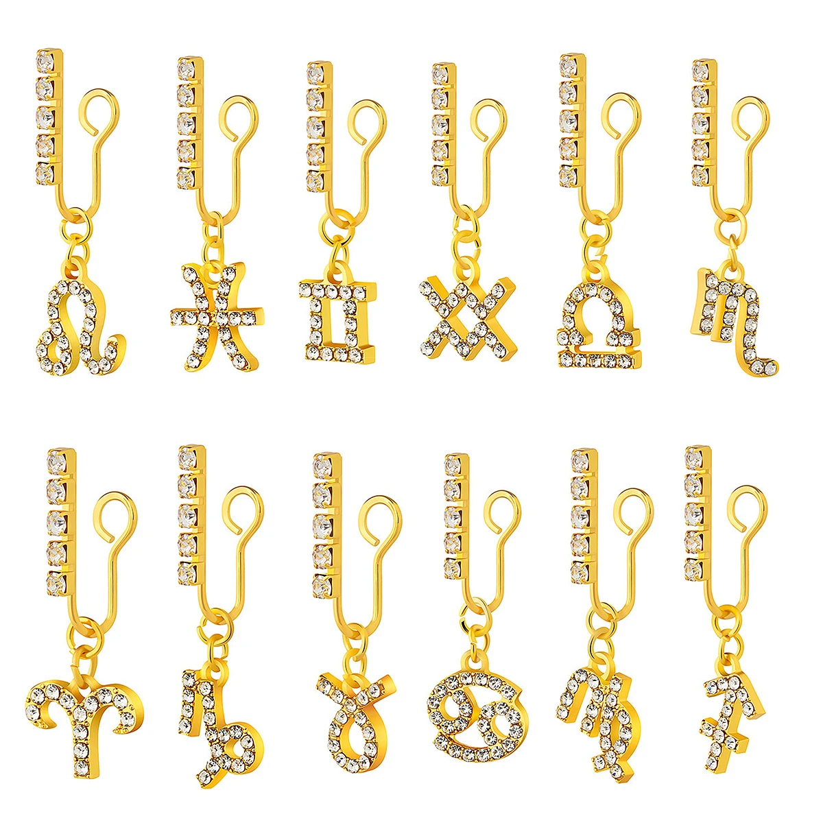 2 Pack Ear Clips Metal Zircon  - Body Jewelry Ear のレビューと価格