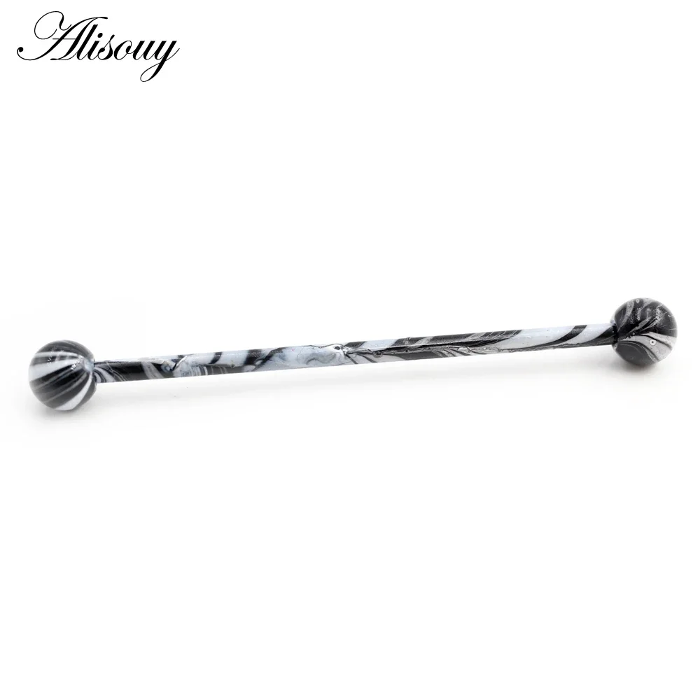 Alisouy 2PC Long Straight Stai - Body Jewelry Industrial のレビューと価格