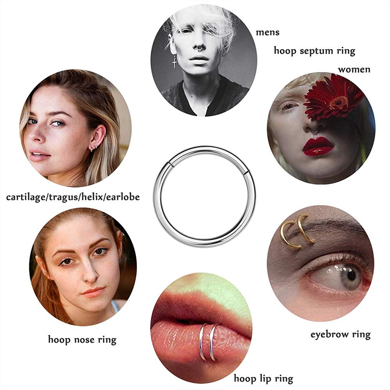 16G 316L Surgical Steel Hinged - Body Jewelry Surgical Steel のレビューと価格