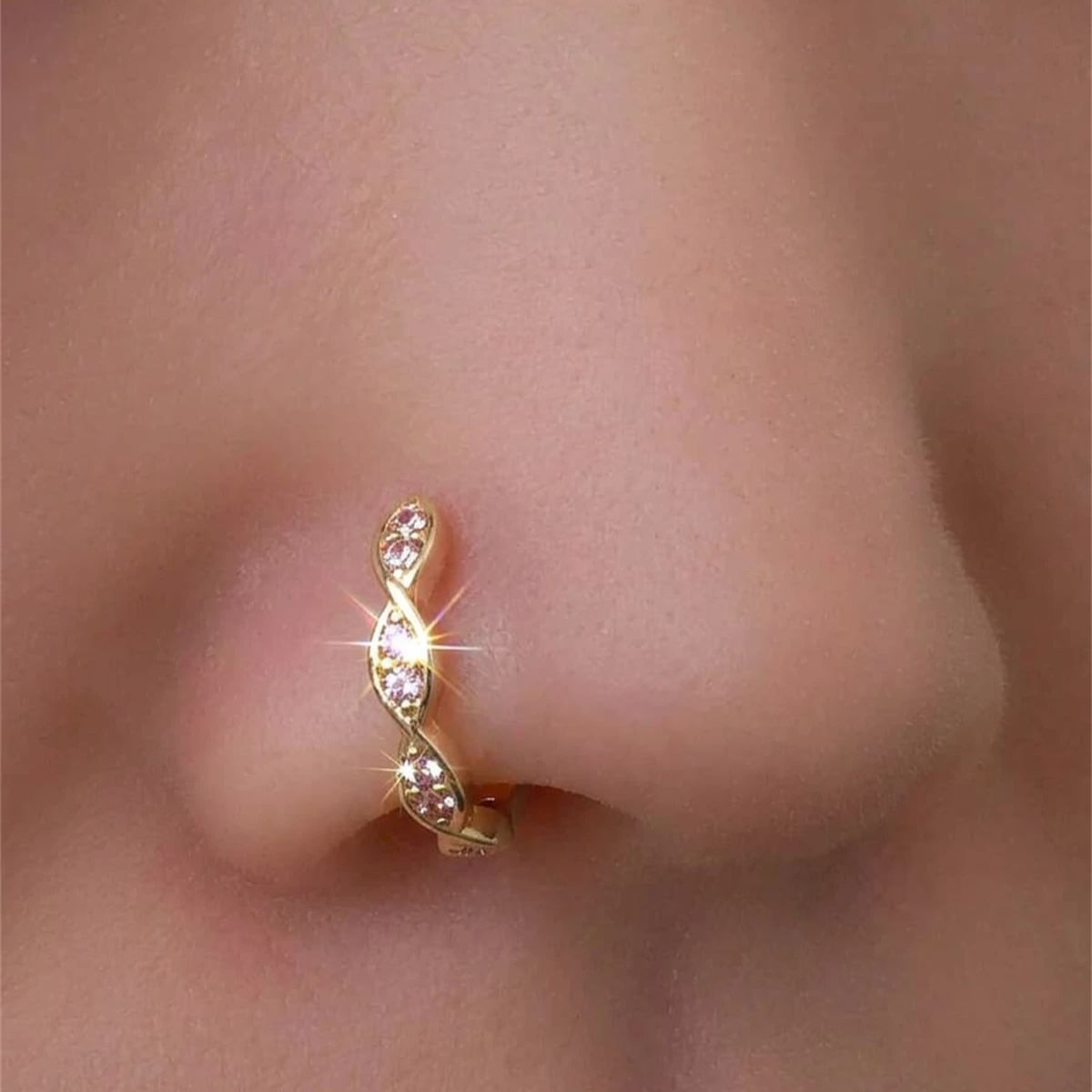 1PC No Perforated Nose Clip Da - Body Jewelry Nose Studs のレビューと価格