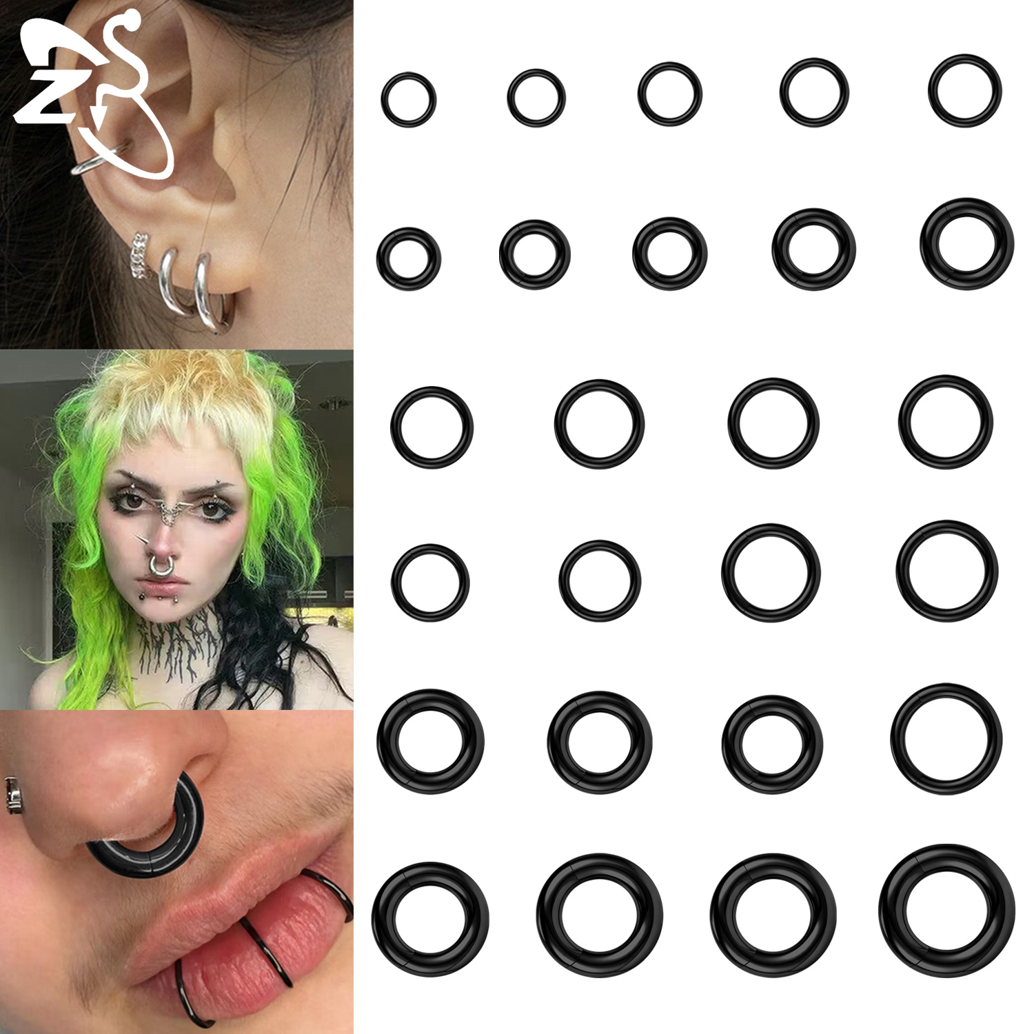 ZS 1 PC 2/4/6/8/10/12G Stainle - Body Jewelry Gauge Sizes のレビューと価格