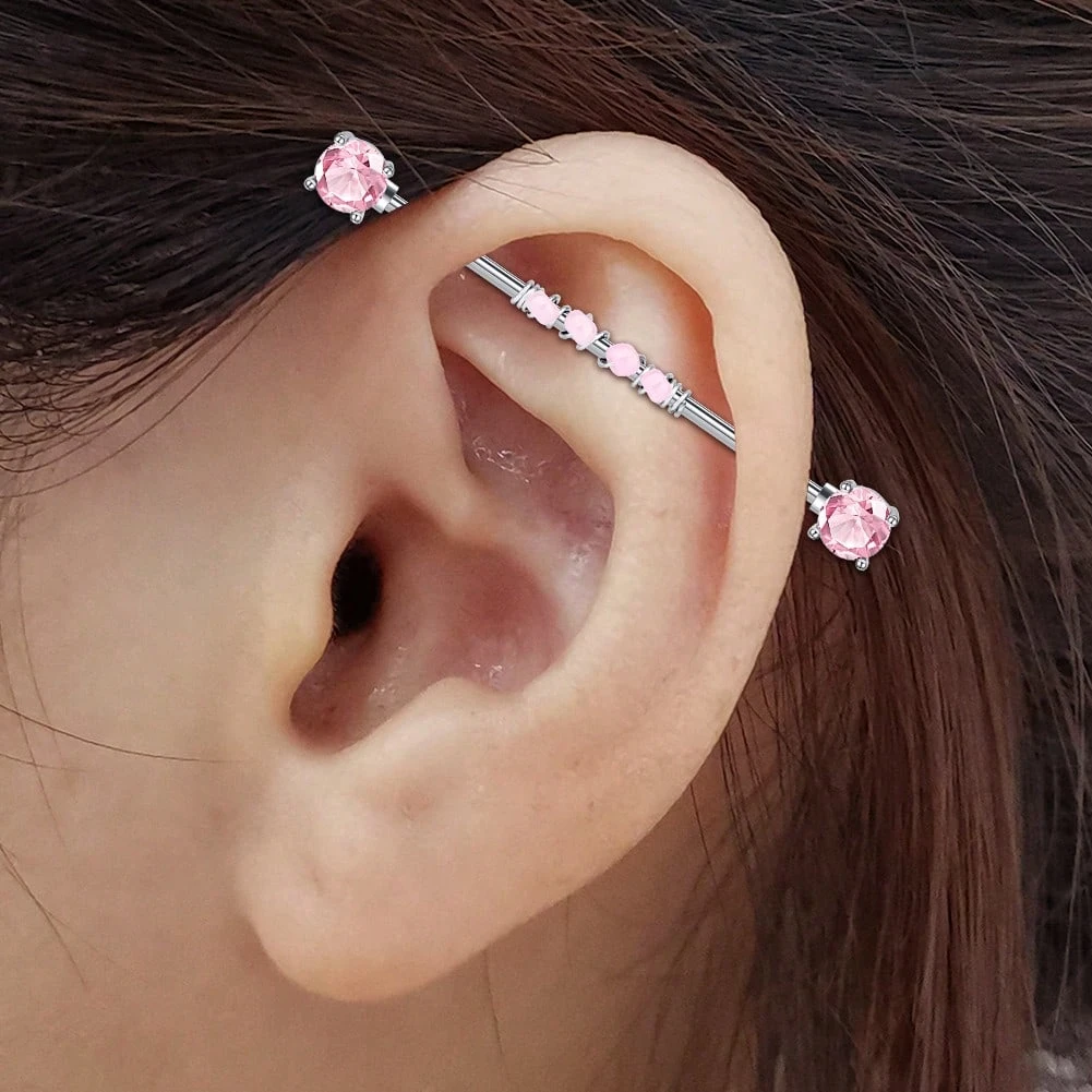 Stainless Steel 14G 38mm Indus - Body Jewelry Industrial のレビューと価格
