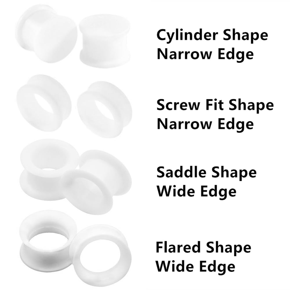 2/16pcs White Black Flexible T - Body Jewelry Gauge Sizes のレビューと価格