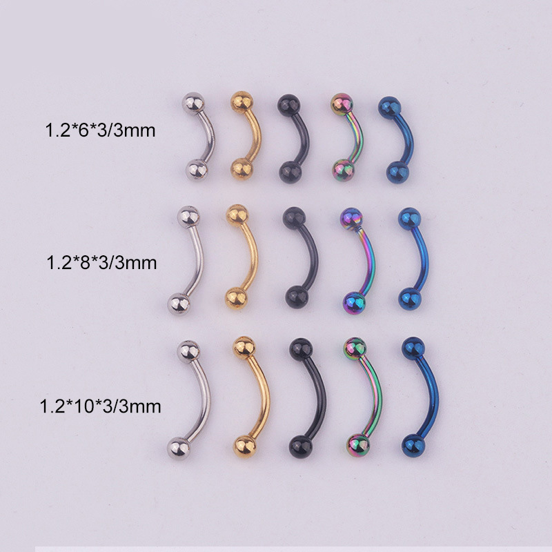 5pcs/lot 16G 316L Stainless St - Body Jewelry Ear のレビューと価格