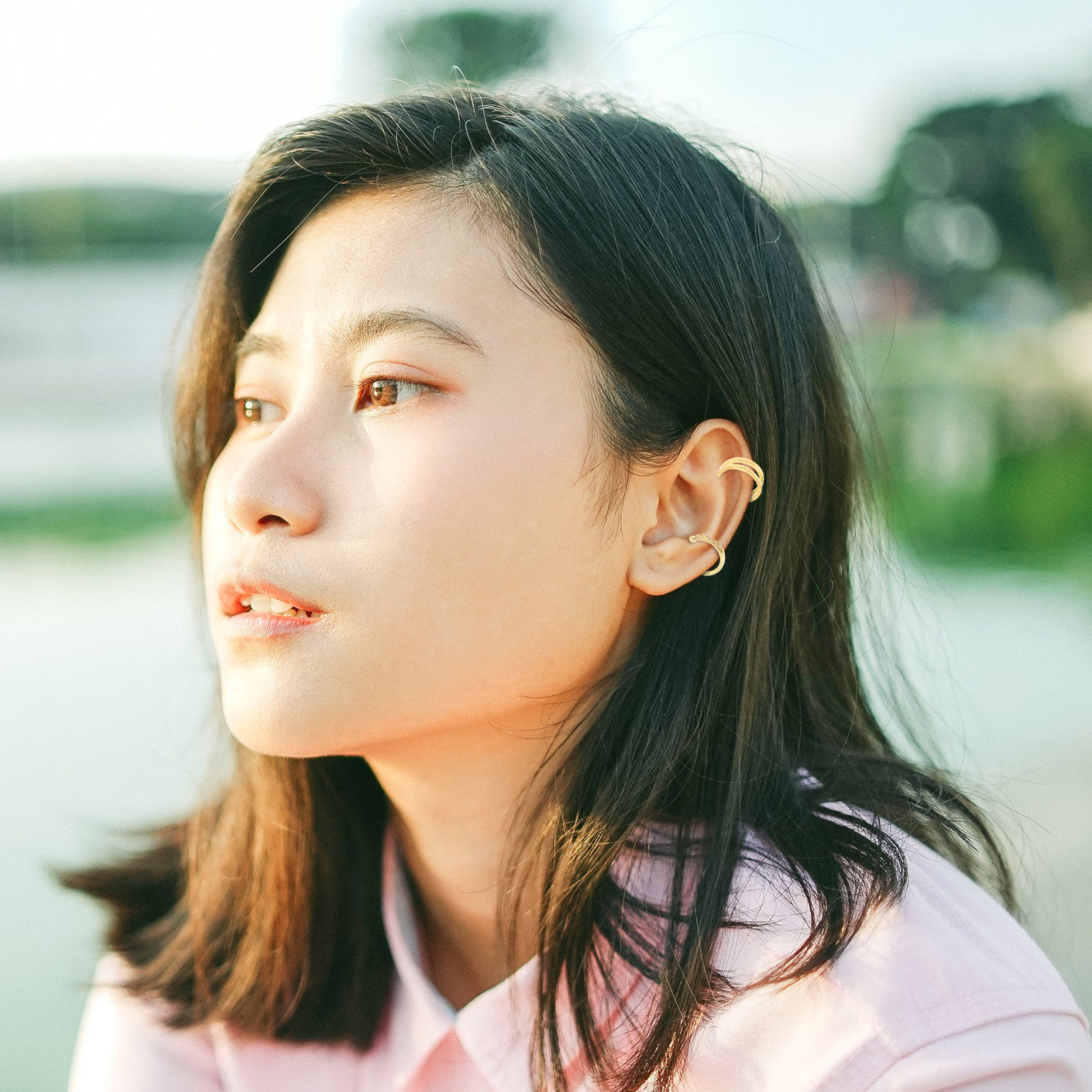 8Pcs Women Clip on Nose Rings  - Body Jewelry Ear のレビューと価格