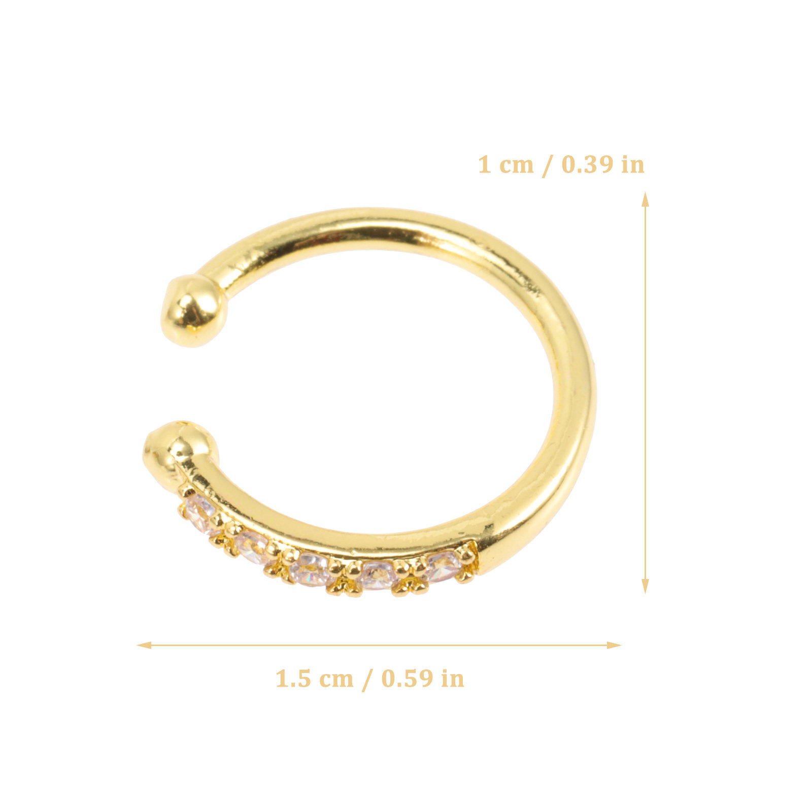 8Pcs Women Clip on Nose Rings  - Body Jewelry Ear のレビューと価格