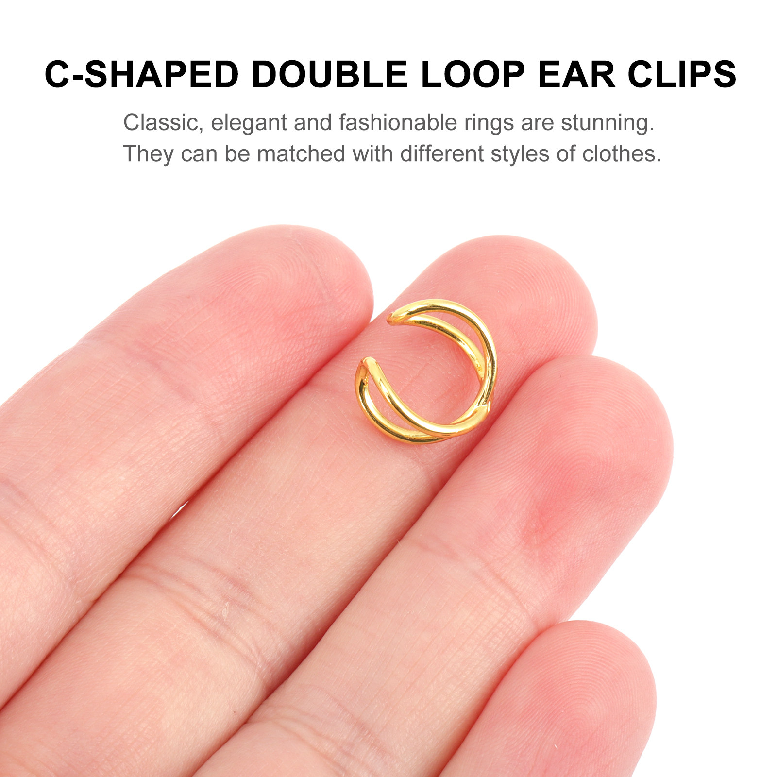 8Pcs Women Clip on Nose Rings  - Body Jewelry Ear のレビューと価格