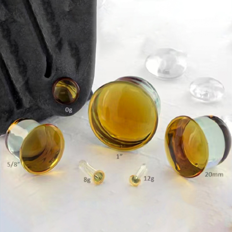 1Pair 1.6-16mm Top Quality Yel - Yellow Body Jewelry のレビューと価格