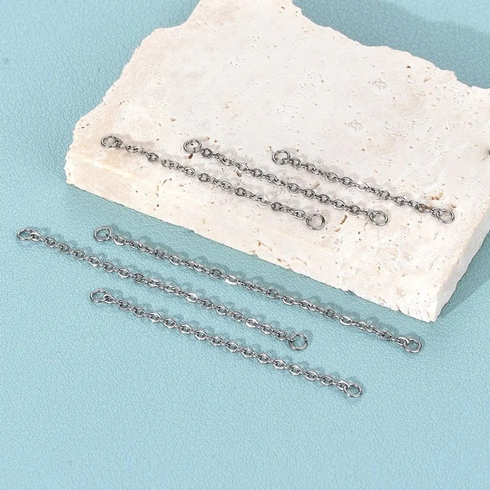Titanium Nose Chain Double Cha - Body Jewelry Ear のレビューと価格