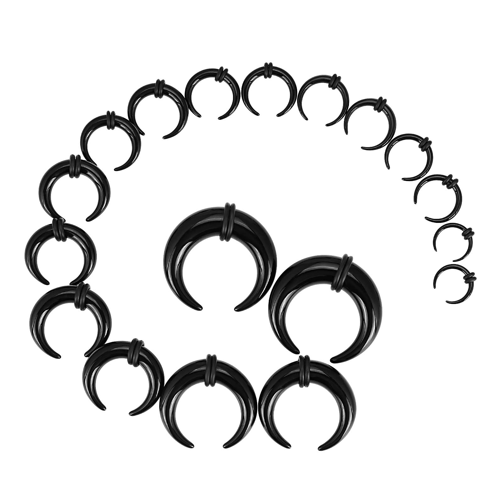 18Pcs Acrylic Septum Pincher T - Body Jewelry Gauge Sizes のレビューと価格