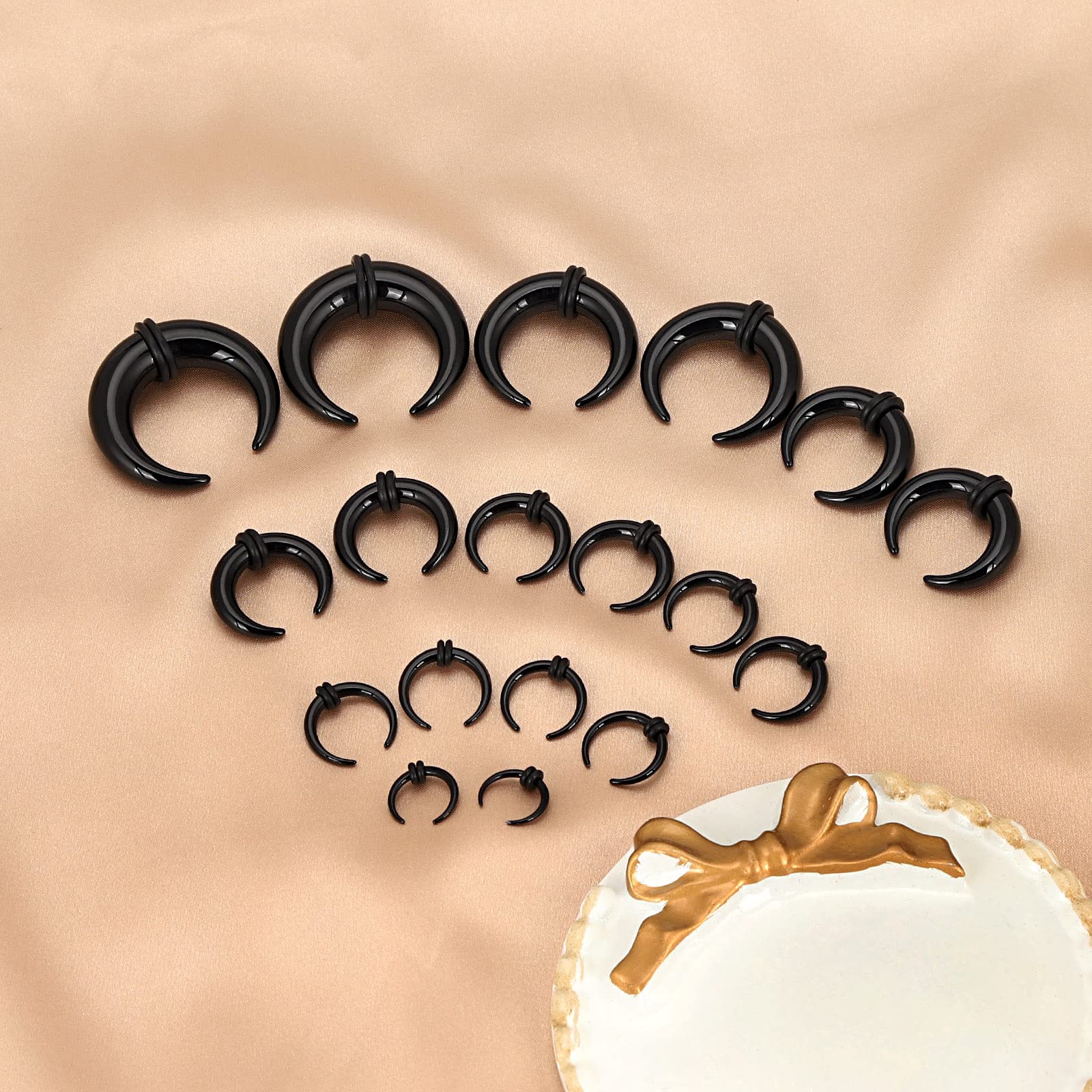 18Pcs Acrylic Septum Pincher T - Body Jewelry Gauge Sizes のレビューと価格