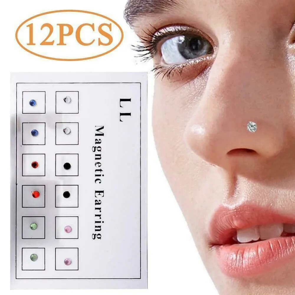 12PCS/Card Fake Cheater Non Pi - Body Jewelry Ear のレビューと価格
