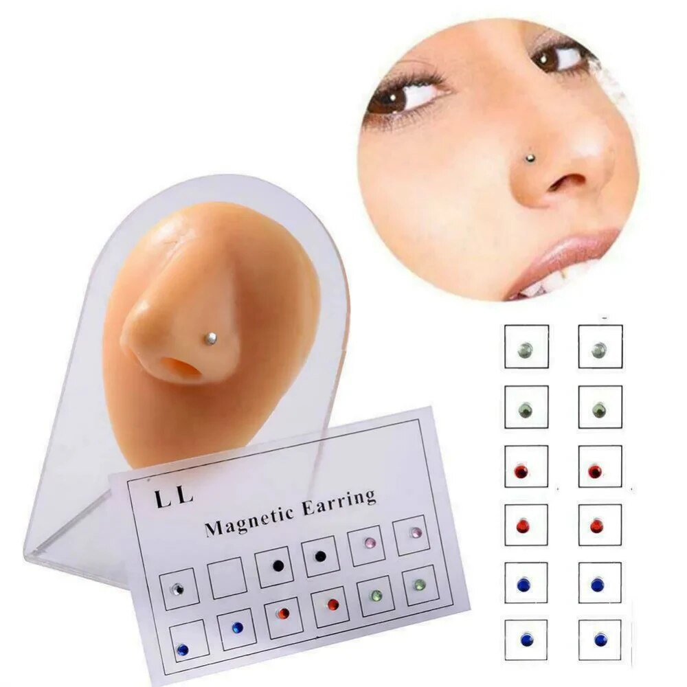 12PCS/Card Fake Cheater Non Pi - Body Jewelry Ear のレビューと価格
