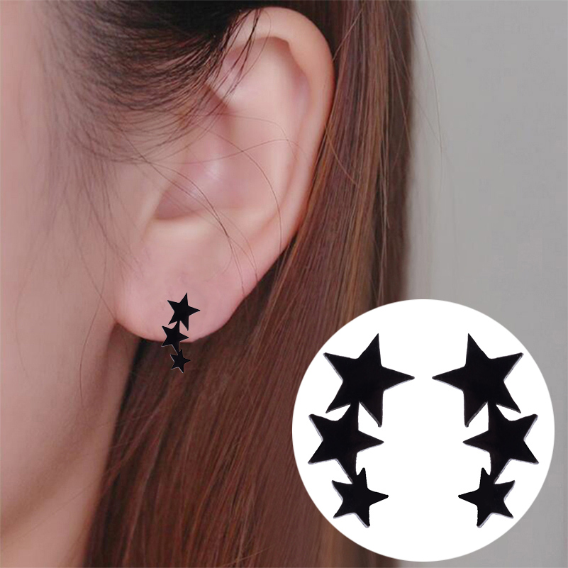 Fashion Simple Small Star Blac - Body Jewelry Surgical Steel のレビューと価格