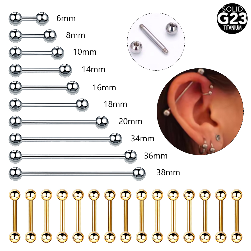 1/5PCS Titanium External Threa - Body Jewelry Industrial のレビューと価格