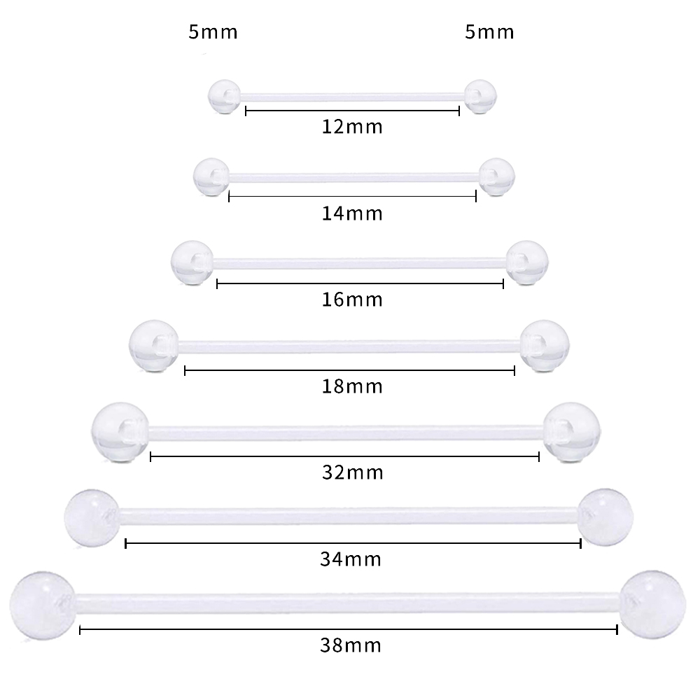 5Pcs Set Body Piercing Jewelry - Body Jewelry Industrial のレビューと価格