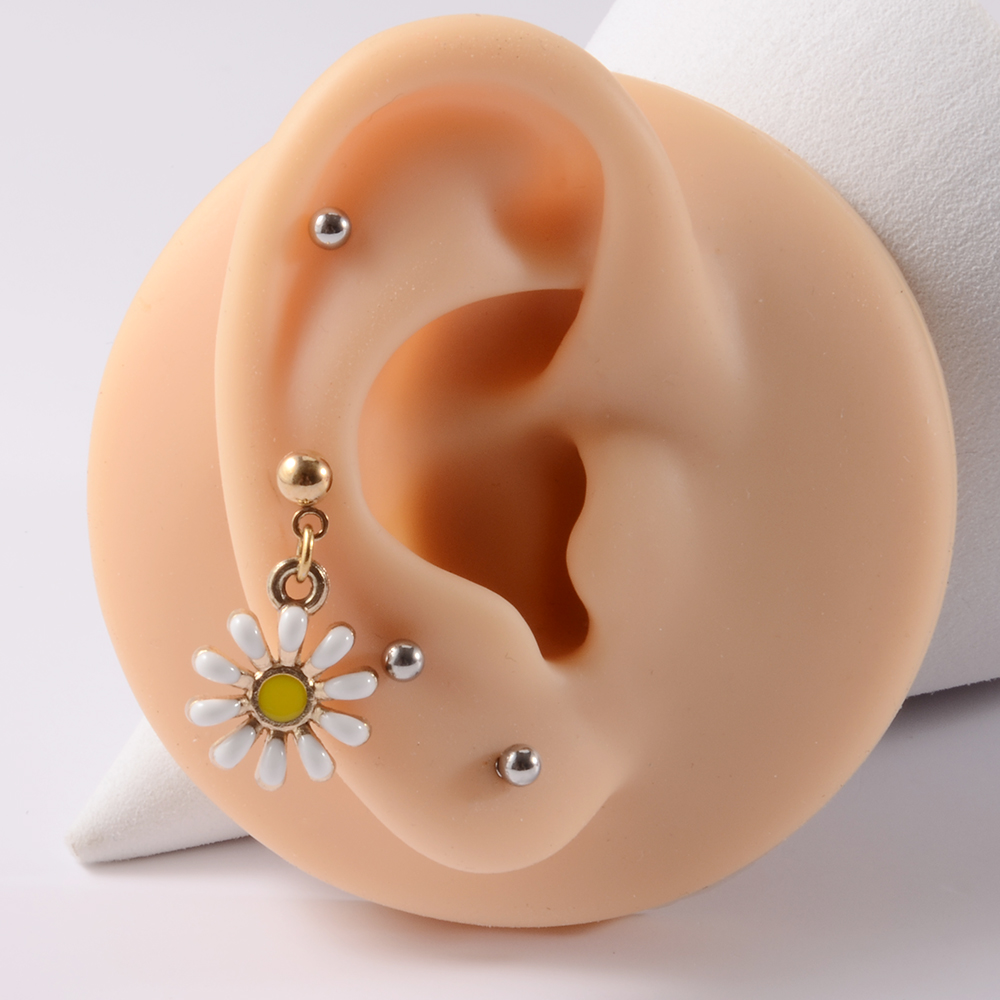 361L Surgical Steel Daisy Flow - Yellow Body Jewelry のレビューと価格