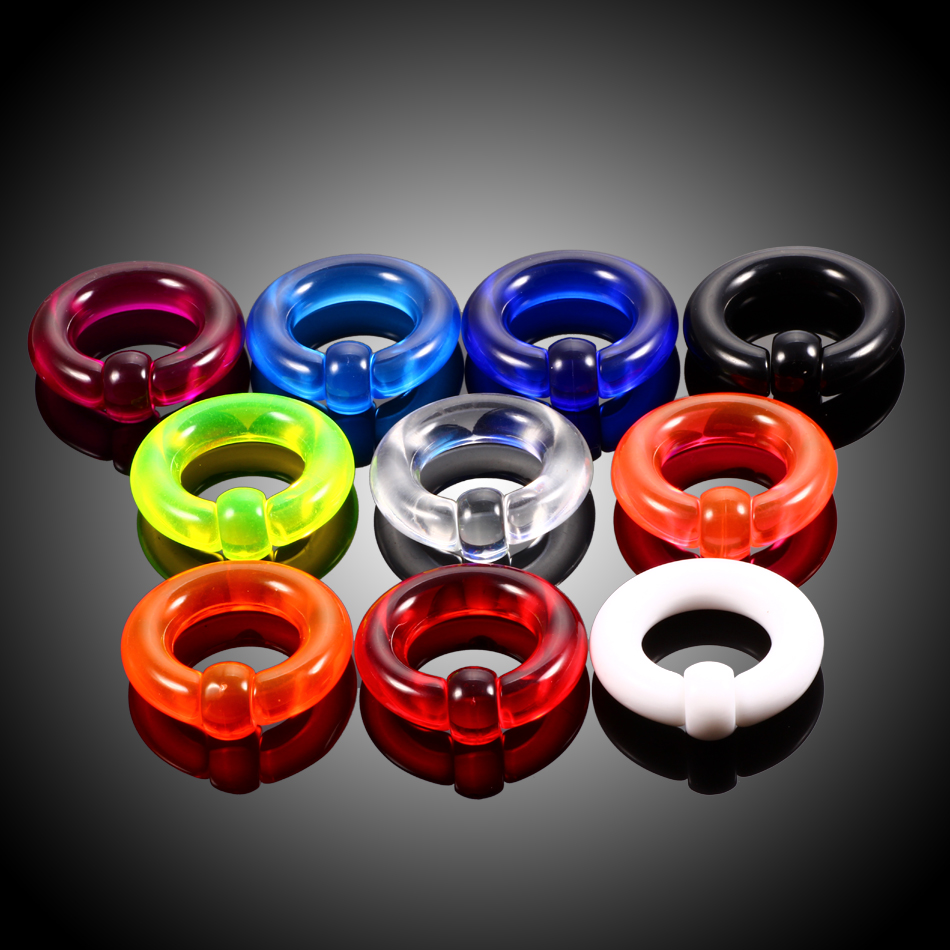 Pair Acrylic BCR Captive Bead  - Body Jewelry Gauge Sizes のレビューと価格