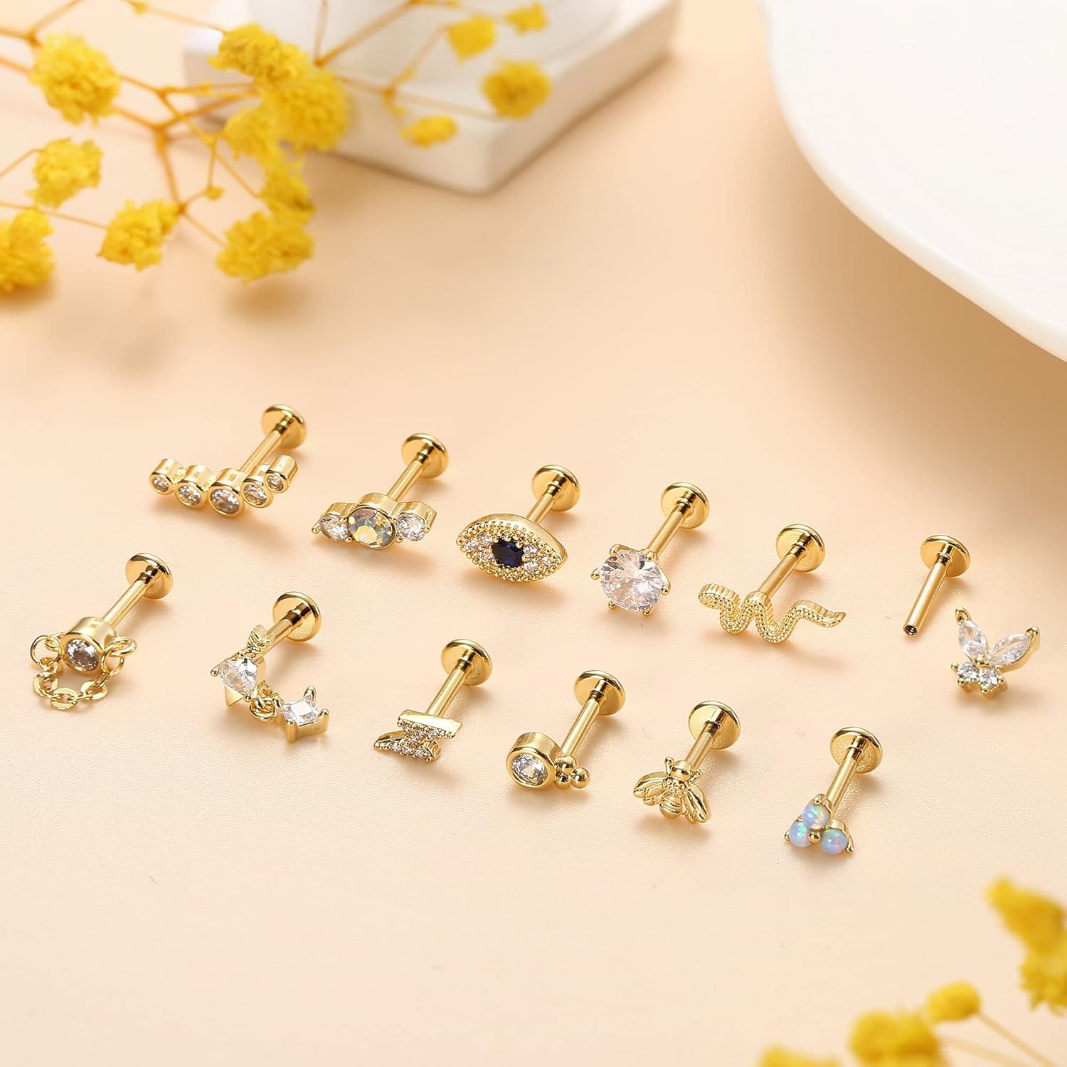 Bobisty 1Pc Cartilage Earrings - Body Jewelry Surgical Steel のレビューと価格