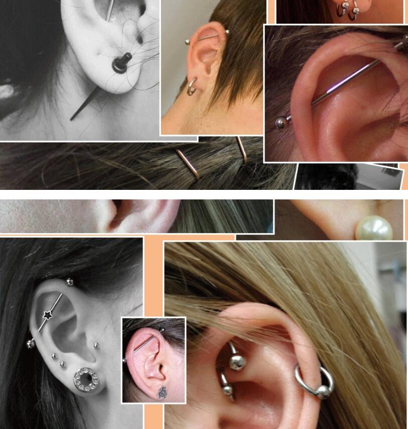2 Pieces 0.8mm Stainless Steel - Body Jewelry Industrial のレビューと価格