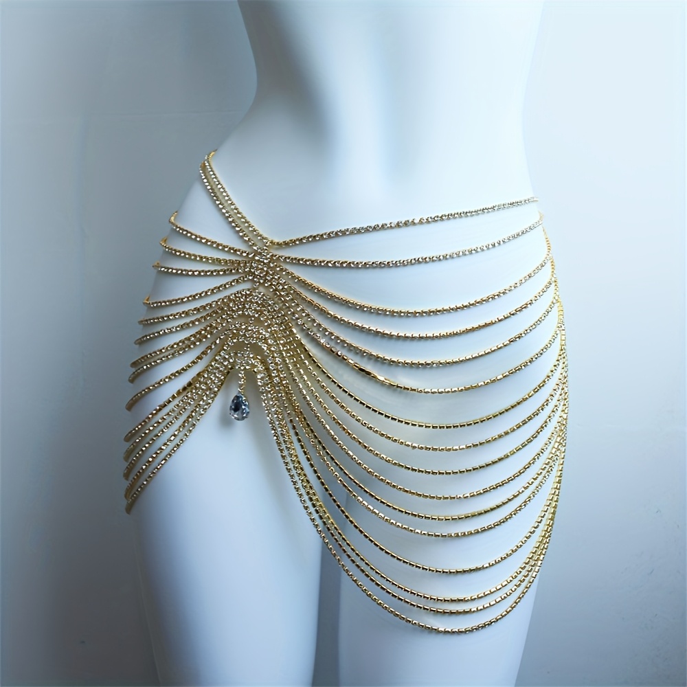 1PCS Sexy Shiny Tassel Crystal - Body Jewelry Harness のレビューと価格