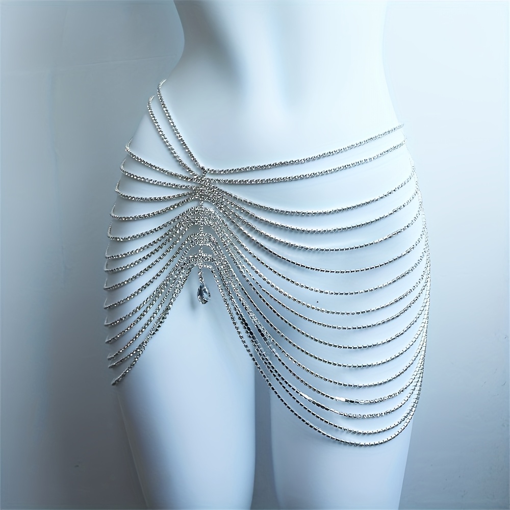 1PCS Sexy Shiny Tassel Crystal - Body Jewelry Harness のレビューと価格