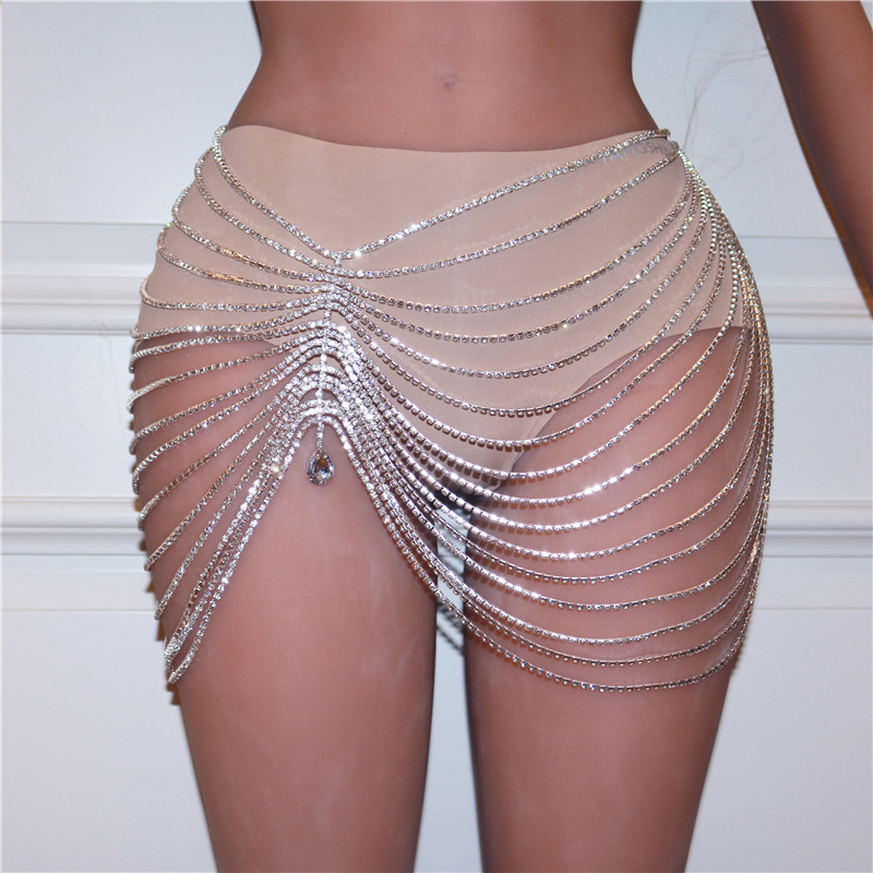 1PCS Sexy Shiny Tassel Crystal - Body Jewelry Harness のレビューと価格