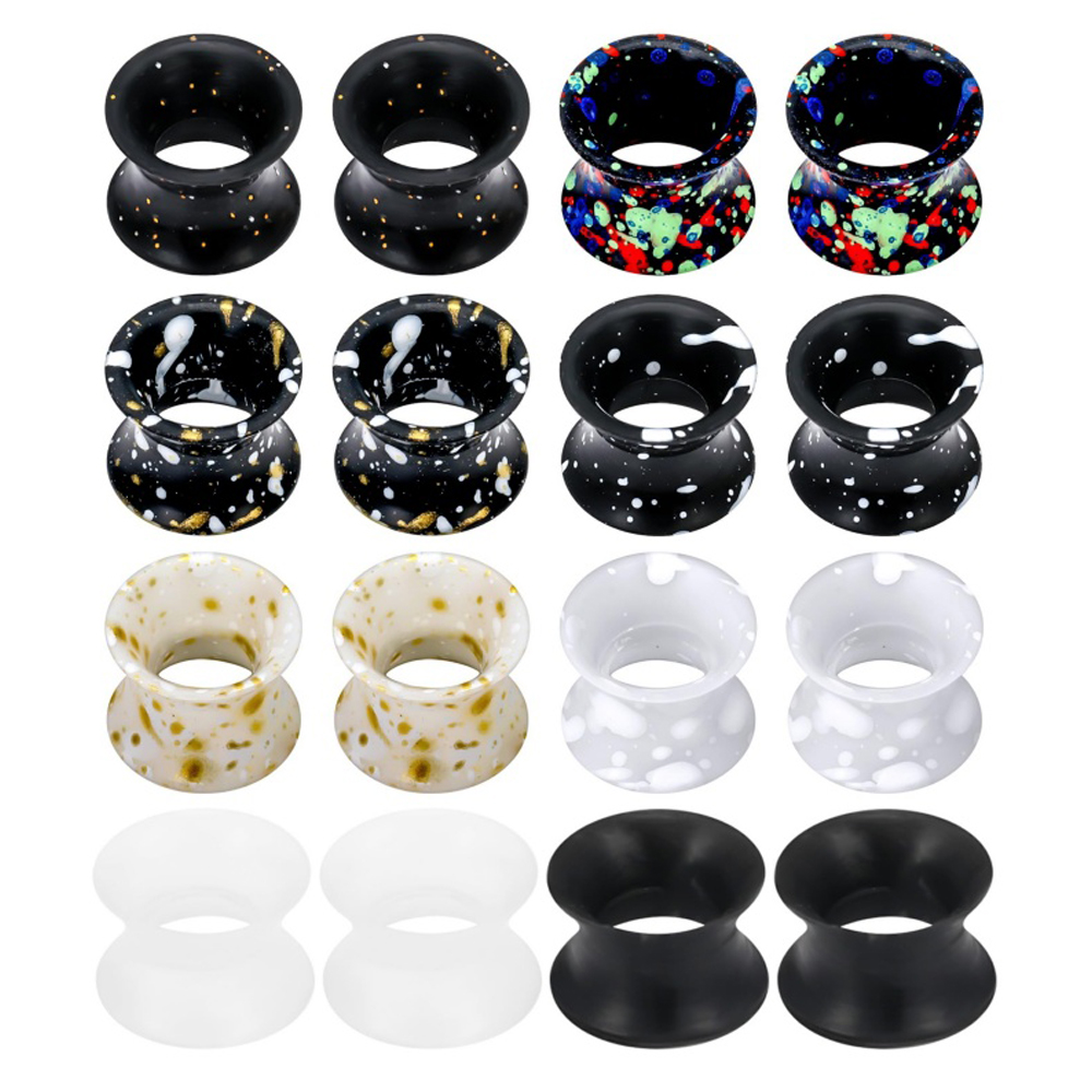 Silicone Ear Gauges Tunnels Pl - Body Jewelry Gauge Sizes のレビューと価格