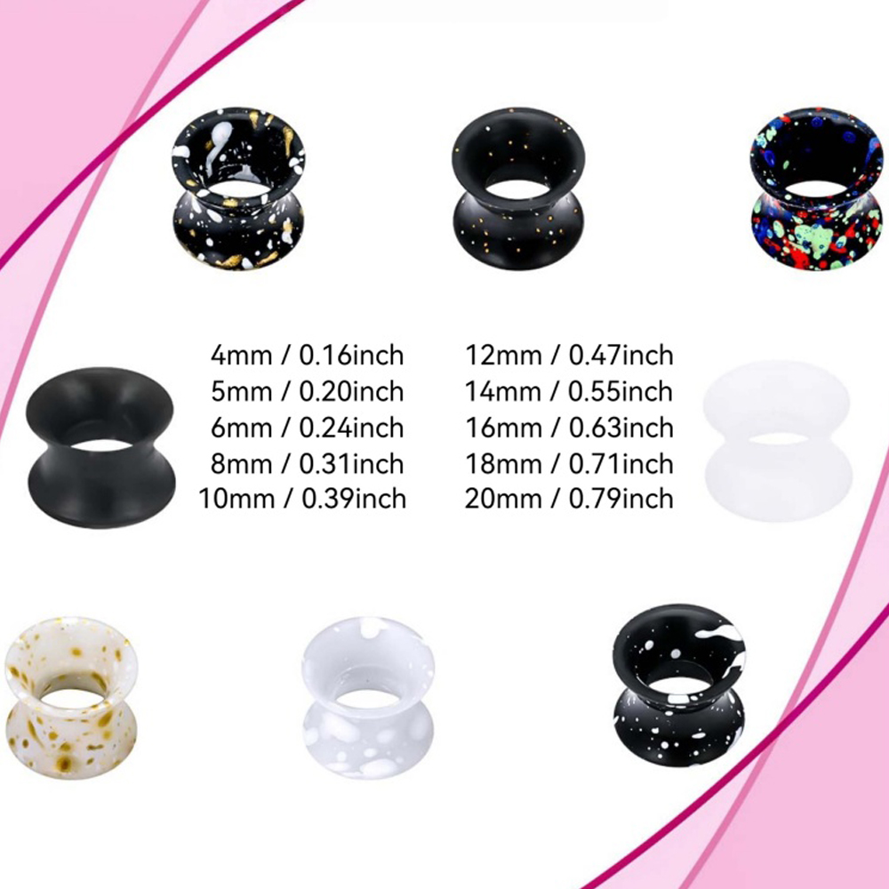 Silicone Ear Gauges Tunnels Pl - Body Jewelry Gauge Sizes のレビューと価格