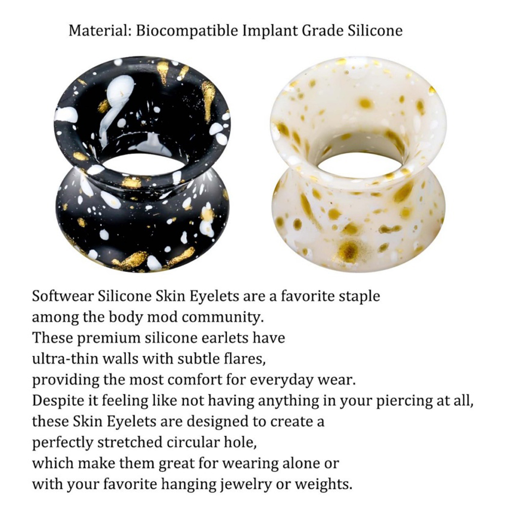 Silicone Ear Gauges Tunnels Pl - Body Jewelry Gauge Sizes のレビューと価格