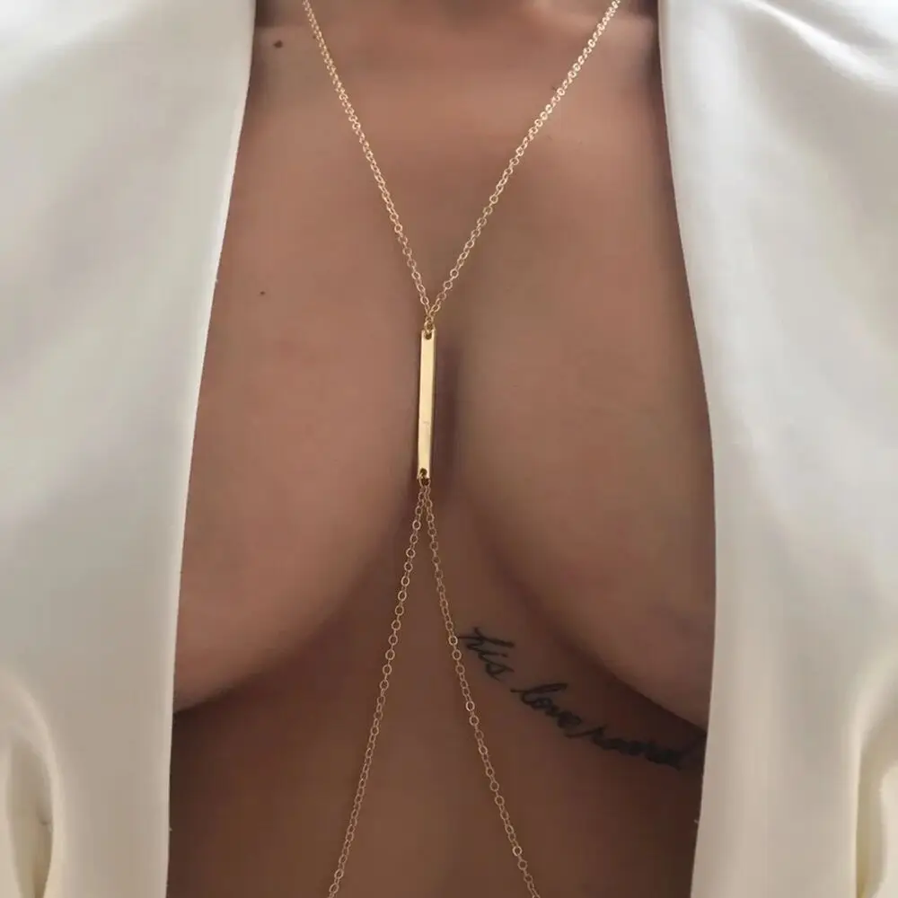 Sexy Metal Chest Chain Harness - Body Jewelry Harness のレビューと価格