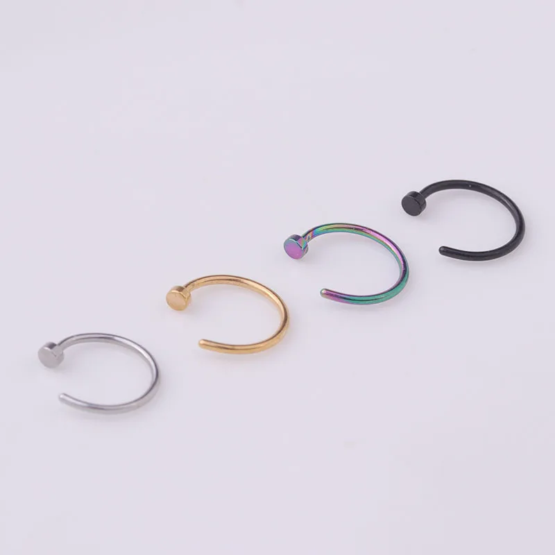 5pcs/lot 20G Nose Ring Hoop, 6 - Body Jewelry Surgical Steel のレビューと価格