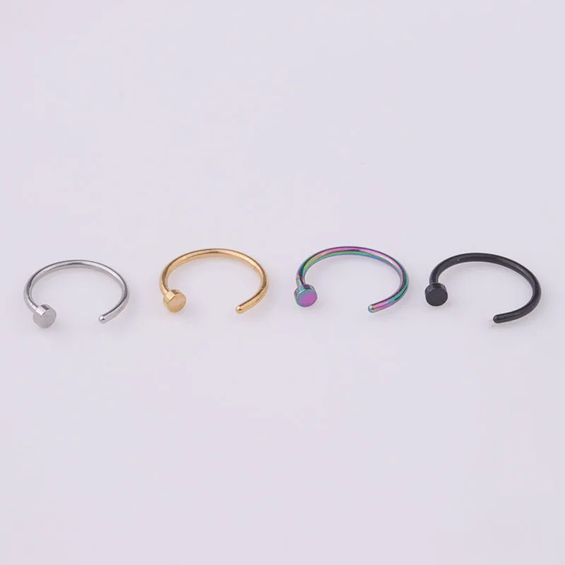 5pcs/lot 20G Nose Ring Hoop, 6 - Body Jewelry Surgical Steel のレビューと価格