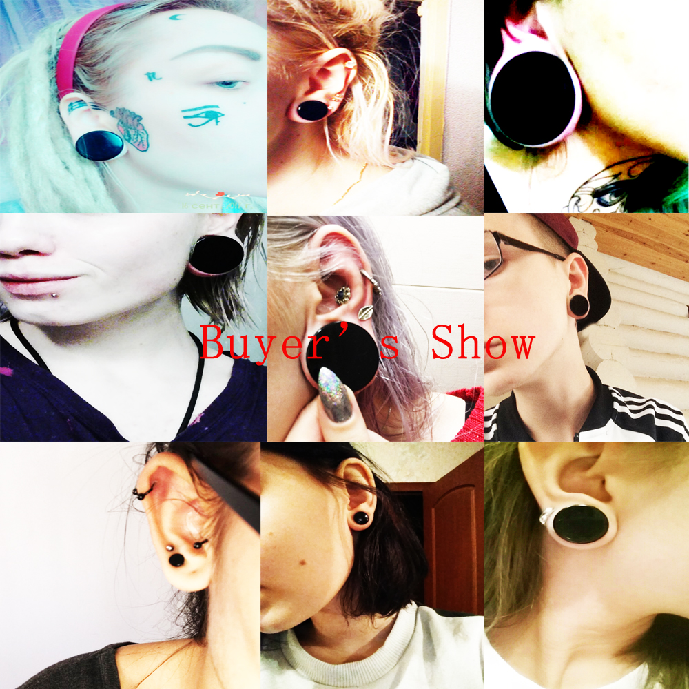 1 Pair 3mm-50mm Big Size Solid - Body Jewelry Gauge Sizes のレビューと価格