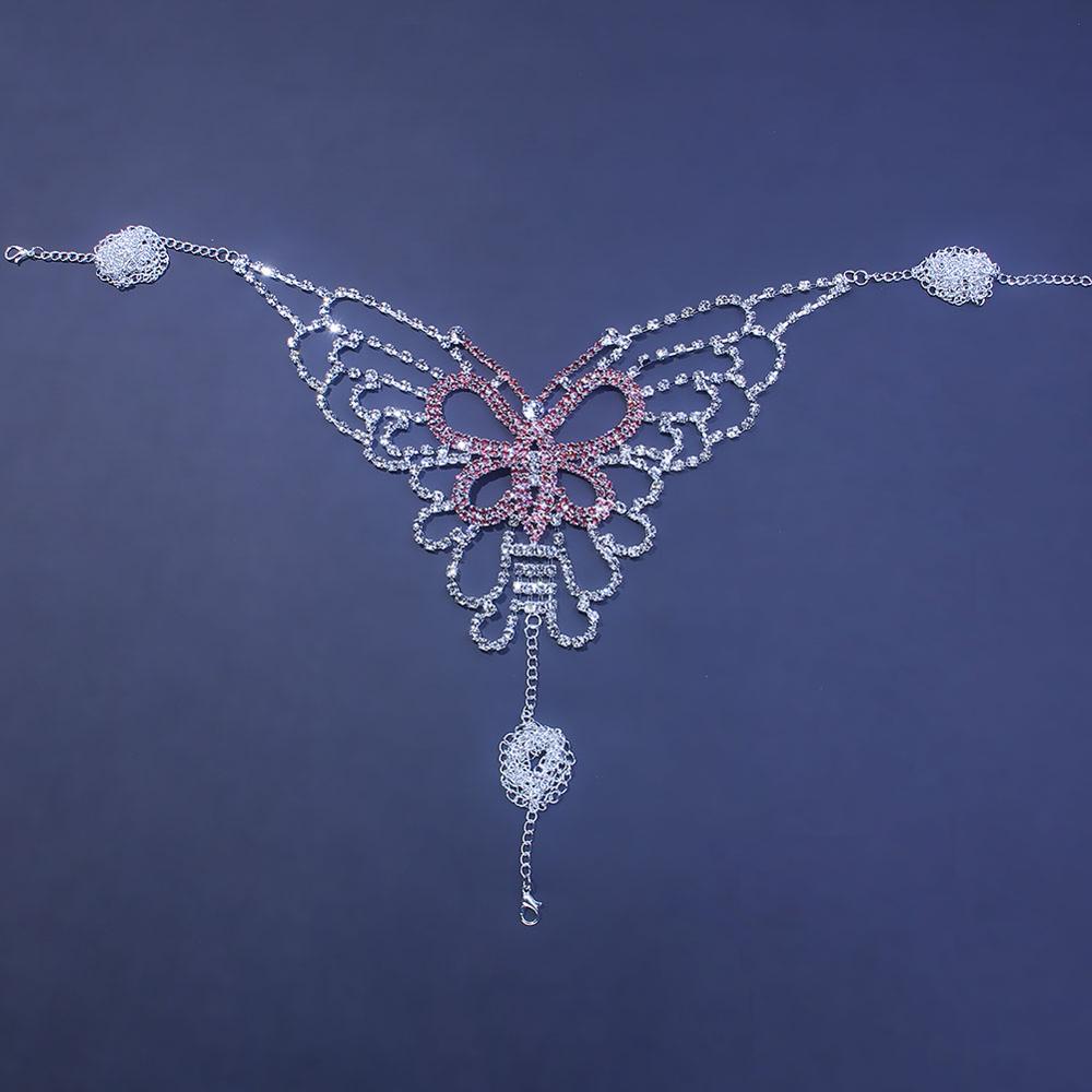 Sexy Butterfly Rhinestone Chai - Body Jewelry Harness のレビューと価格