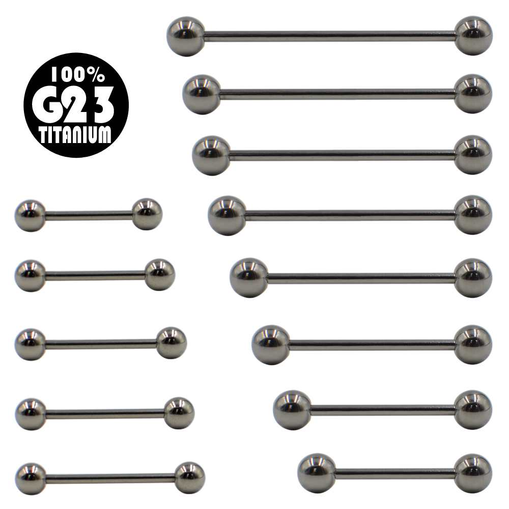 G23 Solid Titanium Barbell Rin - Body Jewelry Industrial のレビューと価格