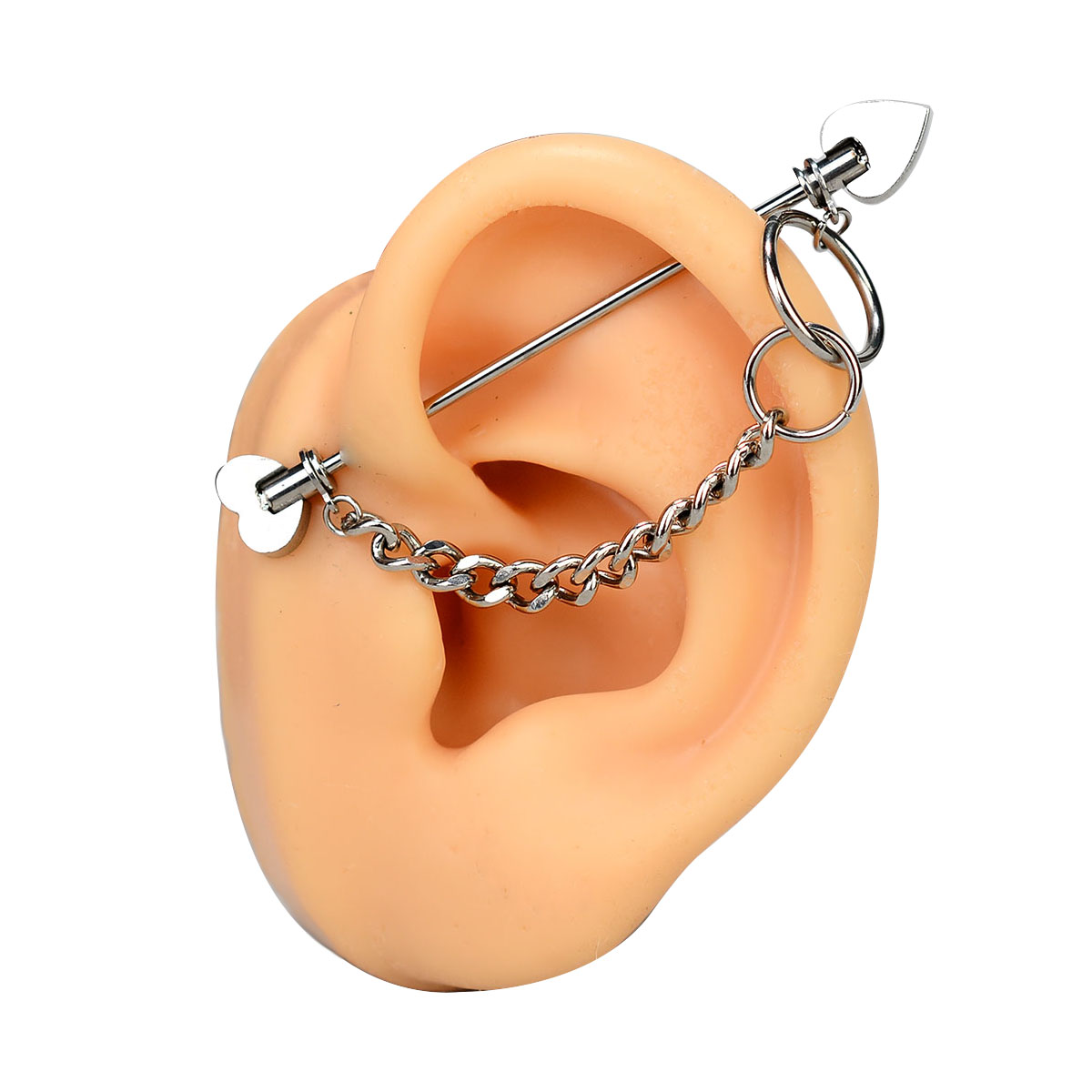 1PC Surgical Steel Sparkly Ind - Body Jewelry Industrial のレビューと価格