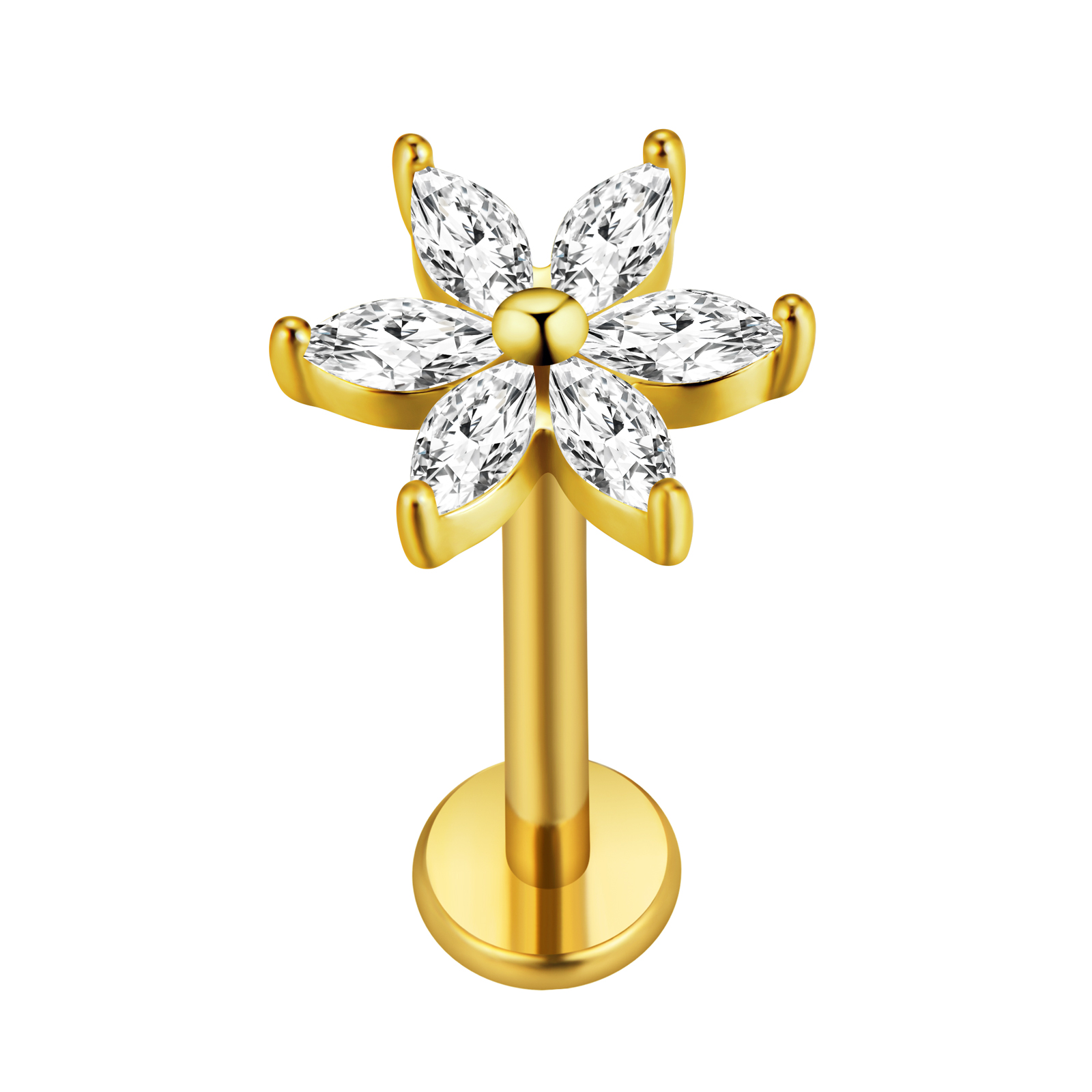 Maple Leaf Labret Piercing Sta - Body Jewelry Surgical Steel のレビューと価格